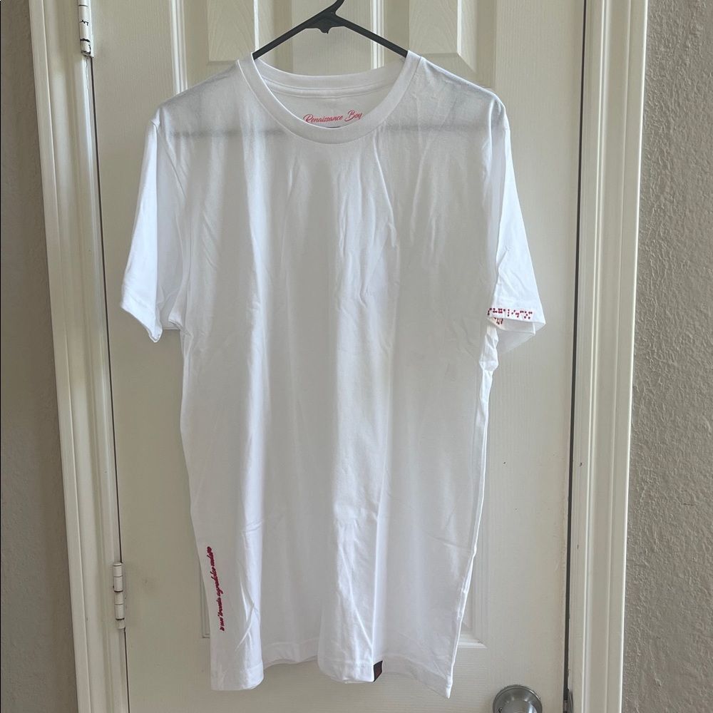 Renaissance Boy x Galamatias Men's Embroidered T-Shirt Short Sleeve Large New